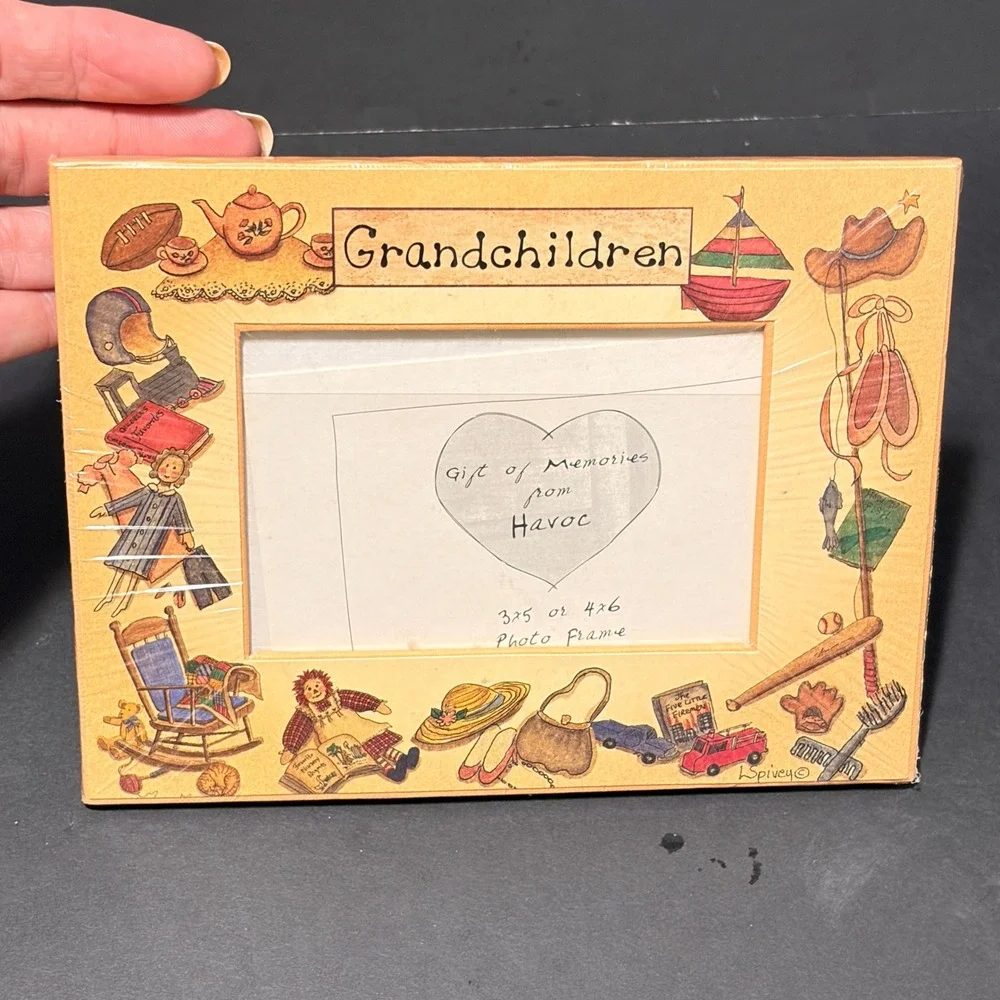 Havoc Publishing Grandchildren Photo Frame L Spivey 3x5 4x6 Vintage Art NIP
